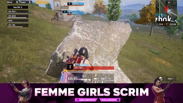 KOD FEMME GIRLS SCRIM | PUBG MOBILE LIVE смотреть онлайн