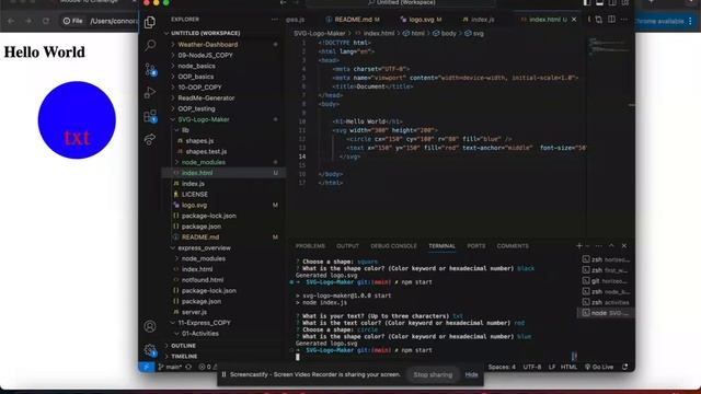 SVG Logo Generator using JavaScript смотреть онлайн