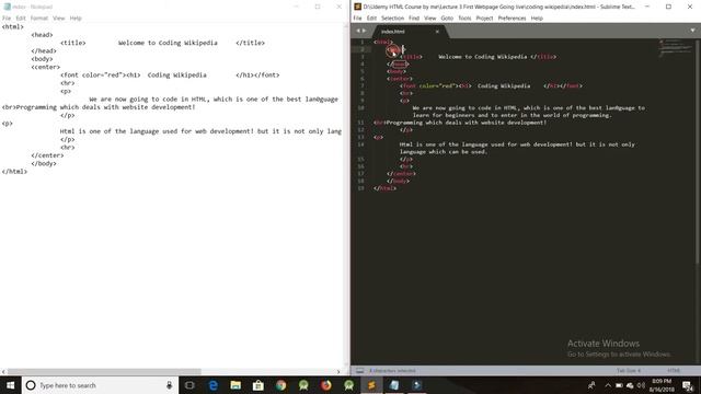 Notepad Vs Sublime Text 3? Which one to use and why? HTML Course Lecture 4 смотреть онлайн