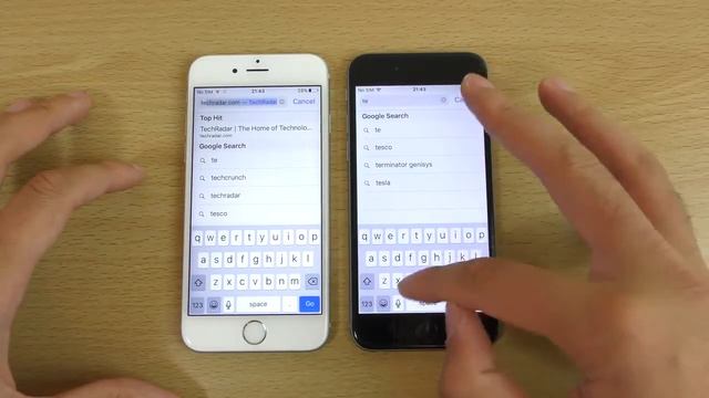 iPhone 6s iOS 9.0.2 VS iPhone 6 iOS 9.1 Beta 2.Review смотреть онлайн
