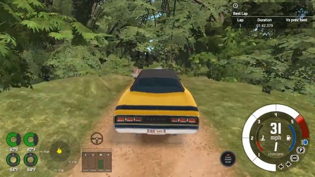 BeamNG.drive 0.15.0.5.7940 (Time Trials) (Dodge Coronet Super Bee [Yellow And Black]) смотреть онлайн