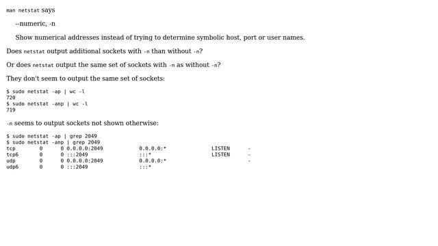 Unix & Linux: Does `netstat` output different sockets with and without -n? смотреть онлайн