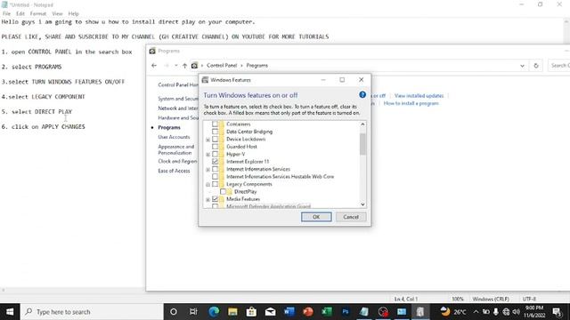 how to install direct play on your computer смотреть онлайн