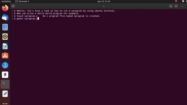 how to run c program in ubuntu terminal. смотреть онлайн