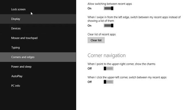Windows 8.1 - Control Charms and Recent App upper corners [Method 2] смотреть онлайн