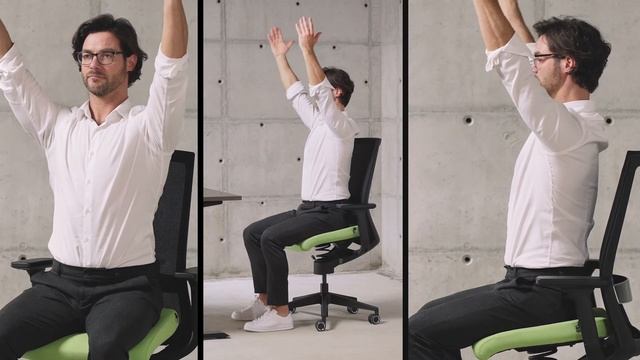 07 | Relieving neck and shoulder blade pain | Raising arms while seated on an Adaptic chair смотреть онлайн