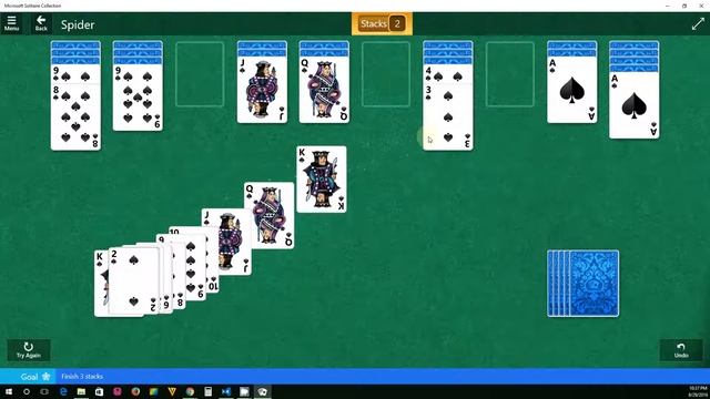 Spider - Easy I - level 10 - Star Club - Microsoft Solitaire Collection смотреть онлайн