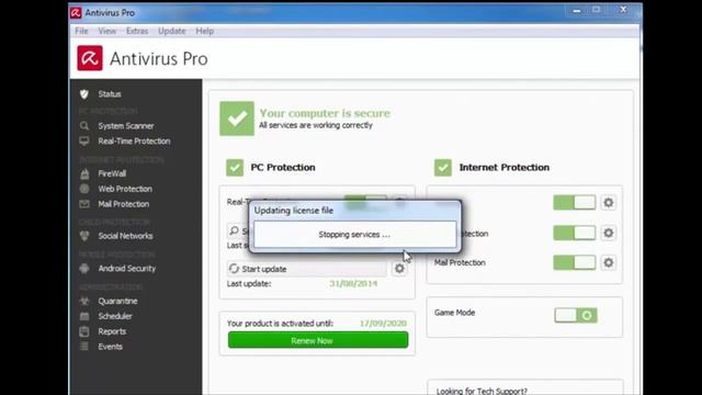 Avira Antivirus Pro / Internet Security 2016 License Key till 2020 смотреть онлайн