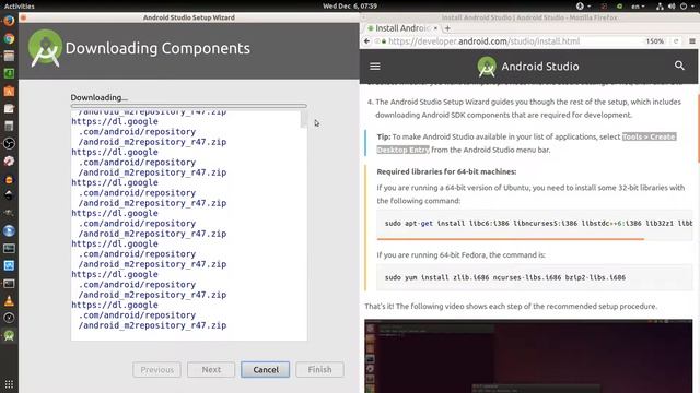 Ubuntu Linux OS: Install Android Studio 3.0.1 and Required Libraries смотреть онлайн