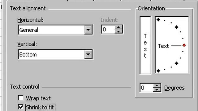 Microsoft Office Excel 2000 Shrinking text to fit смотреть онлайн