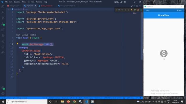 Animated Like Button with Saved Liked State & Liked Count in Flutter with GetX || Flutter || GetX смотреть онлайн