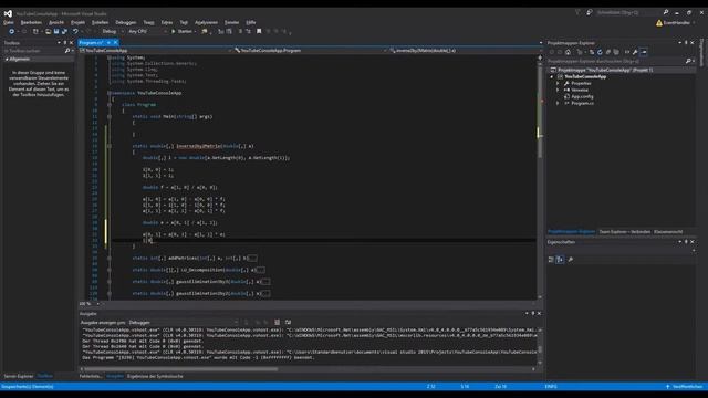 Let's Show #269 - C# Visual Studio .NET Tutorial - Inverse 2x2 Matrix | 2D-Array смотреть онлайн