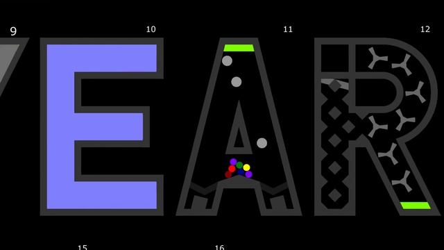 Happy New Year 2024 - The Alphabet 16 Stages Eliminations Marble Race ASRM in Algodoo смотреть онлайн