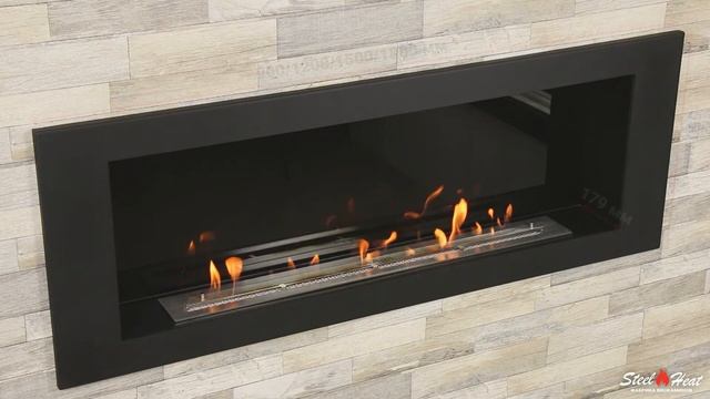 Как горит биокамин SteelHeat с рамкой LONG смотреть онлайн