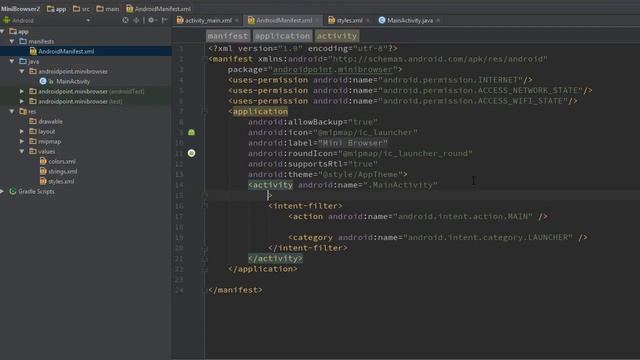 how to develop mini browser in android studio part 1 смотреть онлайн