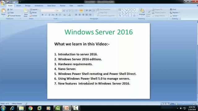 Day -00:- Introduction to Windows server 2016 смотреть онлайн