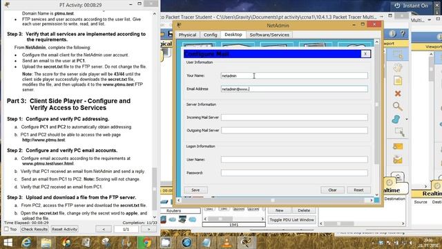 CCNA 1 Packet Tracer Activity 10.4.1.3 solution смотреть онлайн
