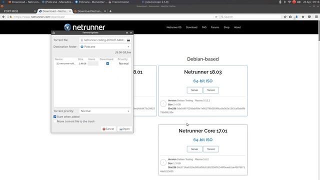 Dzienniczek 20180427 Pobieranie Netrunner Linux Rolling Torrent смотреть онлайн