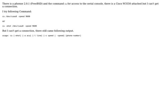 How to connect to Cisco W3550 with FreeBSD? смотреть онлайн