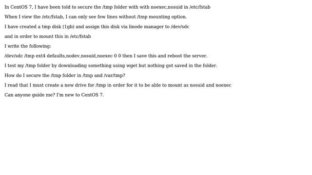 DevOps & SysAdmins: /etc/fstab doesn't show temp but temp is mounted. CentOS 7 on linode смотреть онлайн