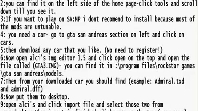How to install gta sa car mod and a little gallery of mine смотреть онлайн