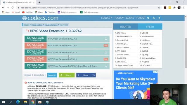 วิธีติดตั้งตัว HEVC Video Extension เพื่อให้สามารถเล่นวิดีโอแบบ H265 ได้ อัปเดตล่าสุด 11.11.2020 смотреть онлайн