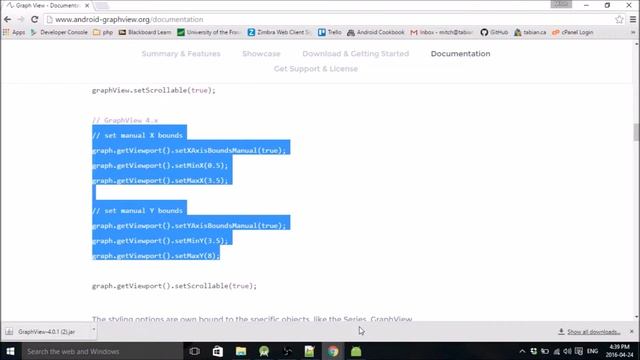 Changing the View Window with Androids GraphView Library смотреть онлайн