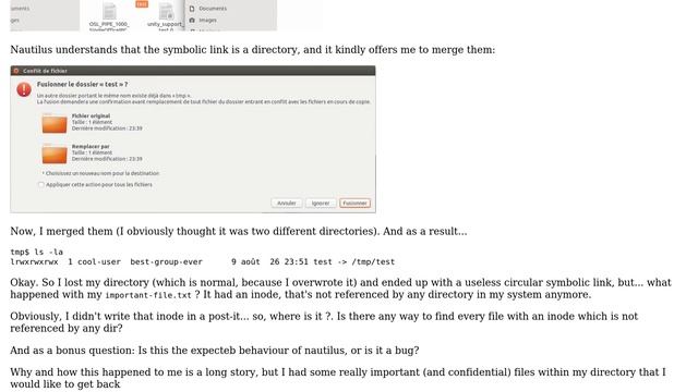 Ubuntu: How to find files whose inode is not referenced by any directory? смотреть онлайн
