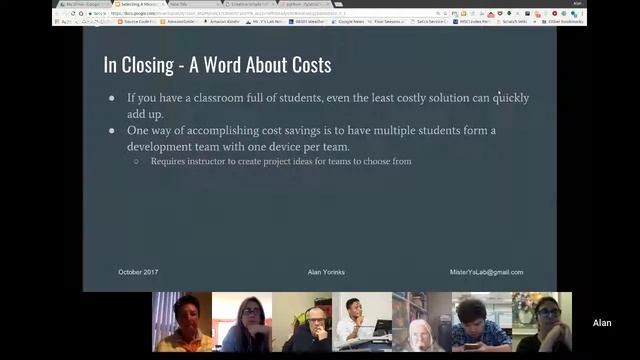 #8 Nov 10, 2017 - Arduino, Rasp Pi, Micro:bit - Alan Yorinks (US)