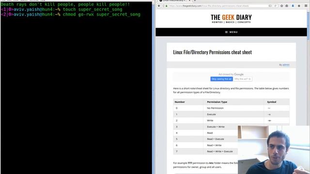 Shell tutorial part 9: changing permissions смотреть онлайн