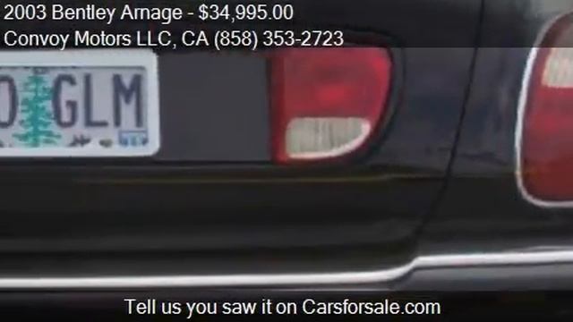 2003 Bentley Arnage for sale in San Diego, CA 92103 at the C смотреть онлайн
