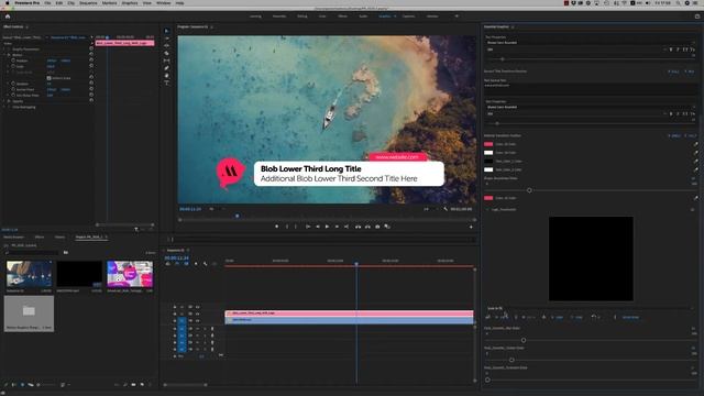 Broadcast Blob Package Tutorial (Premiere Pro Mogrts) смотреть онлайн
