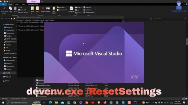 How to Reset or Restore Visual Studio with Command Line?