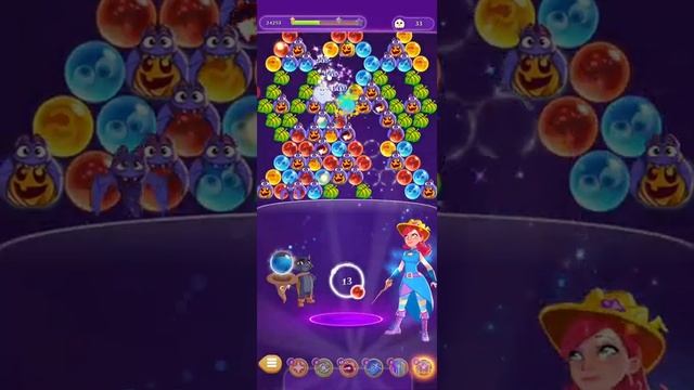 BUBBLE WITCH 3 SAGA LEVEL 3192 ~ NO BOOSTERS, NO CATS, NO HATS смотреть онлайн