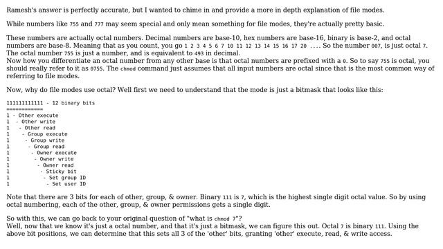Unix & Linux: What is the result of running `chmod 7` on a file? (2 Solutions!!) смотреть онлайн