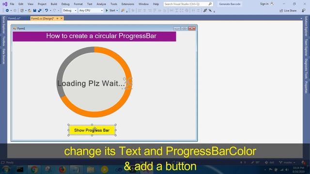 How to create a Circular ProgressBar in C#.net смотреть онлайн