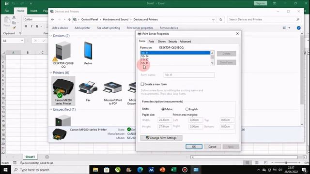 Cara Menambah Ukuran Kertas F4 di Microsoft Excel ll Printer Canon ll смотреть онлайн