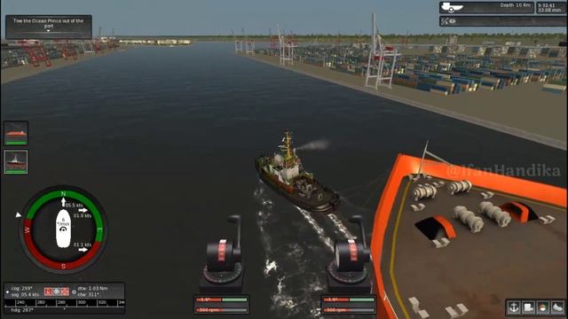 Kapal Tunda Narik Kapal Tanker Gas Keluar Pelabuhan | Ship Simulator Extream | P2 смотреть онлайн