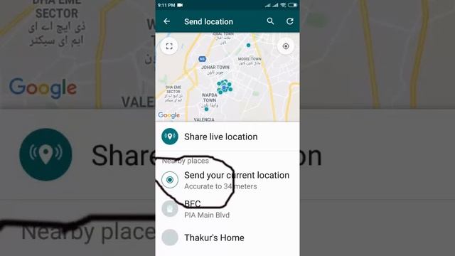 How to share location on your mobile/WhatsApp location sharing on Android mobile phone · смотреть онлайн