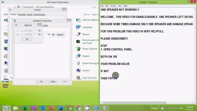 One Speaker Not Working Problem Fix ! How to Disable or Enable Right Speaker and Left Speaker on PC смотреть онлайн
