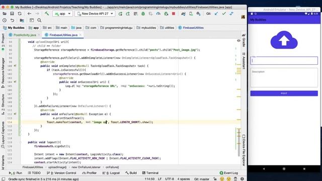 #9 Firebase Storage - Upload Images to Storage | Firebase Android Tutorials in Telugu смотреть онлайн