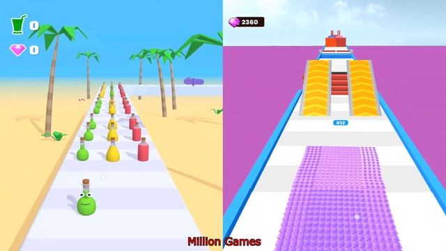 Juice Run VS Canvas Run - All Level Gameplay Android IOS Ep1