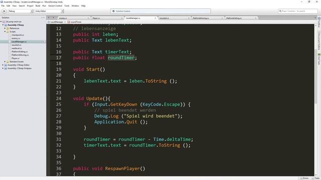 [020] Unity JUMP AND RUN - Timelimit - Countdown - Timer - Deutsch/German смотреть онлайн