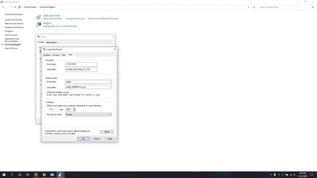 How to Change Date Settings in Windows 10- With full month and day display смотреть онлайн