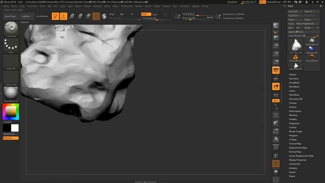 Zbrush Introduction ( Sculpting rocks in Zbrush ) in Hindi Part 09 смотреть онлайн