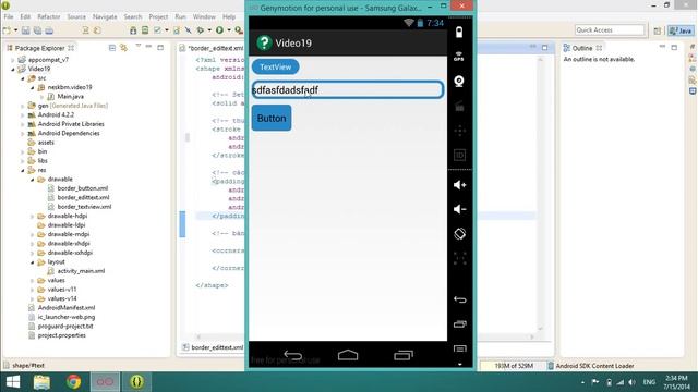 Android căn bản 19 Custom Button, EditText, TextView смотреть онлайн