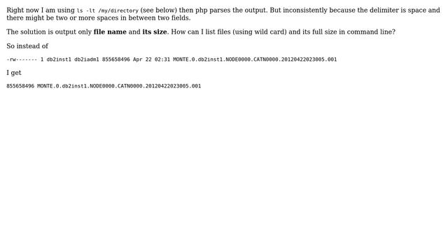 Unix & Linux: How to get exact file size and file name? смотреть онлайн