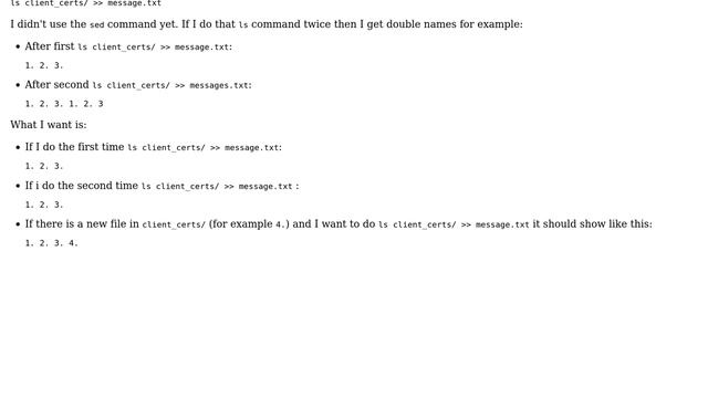 Append text file with command output, but replace the words that already exist (don't add the... смотреть онлайн