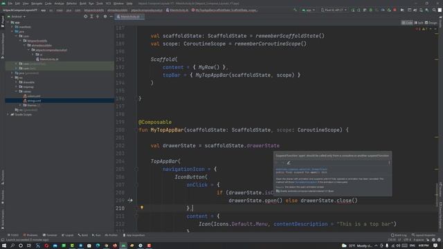 Android Jetpack Compose - Layouts - Scaffold( ) смотреть онлайн