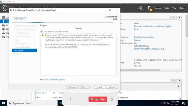 Setup Active Directory in Windows Server 2022 смотреть онлайн